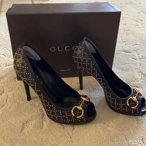 Gucci studded 4” heel